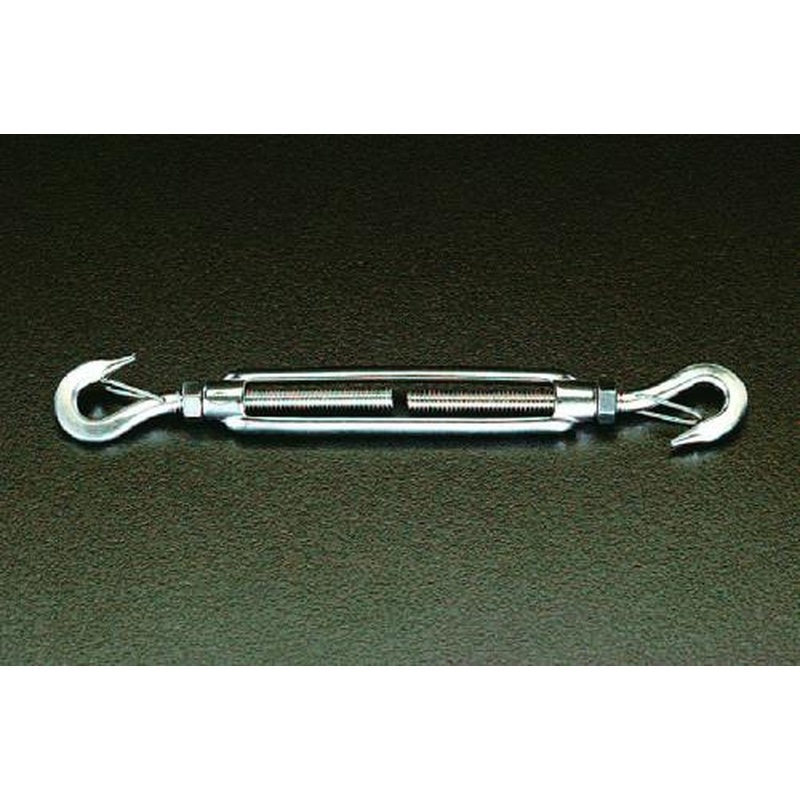 エスコ EA638CF-9A 3/8”ターンバックル(フック＆フック・ステンレス製) 1個（ご注文単位1個）【直送品】