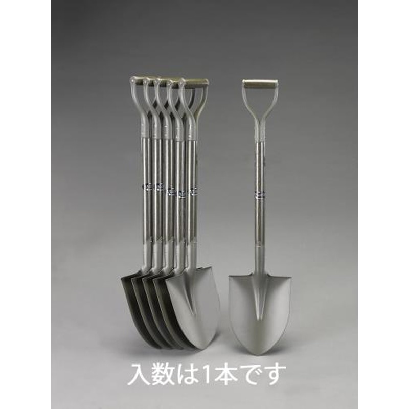 エスコ EA650BG-111 228x295x980mmショベル(先丸・木柄OD色) 1個（ご注文単位1個）【直送品】