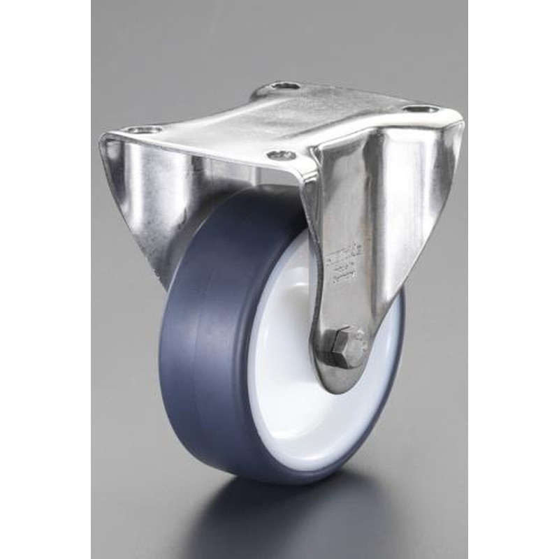 エスコ EA986LC-150A 150mmキャスター(固定金具・ステンレス製) 1個（ご注文単位1個）【直送品】