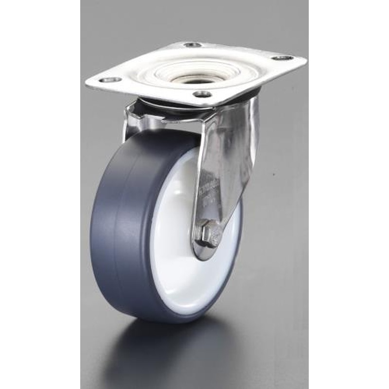 エスコ EA986LD-125A 125mmキャスター(自在金具・ステンレス製) 1個（ご注文単位1個）【直送品】