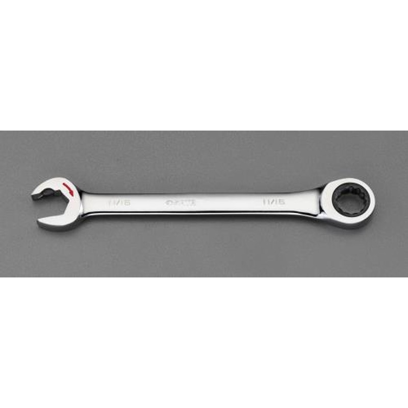 エスコ EA684RA-104A 1/2”ダブルラチェット片目片口スパナ 1個（ご注文単位1個）【直送品】