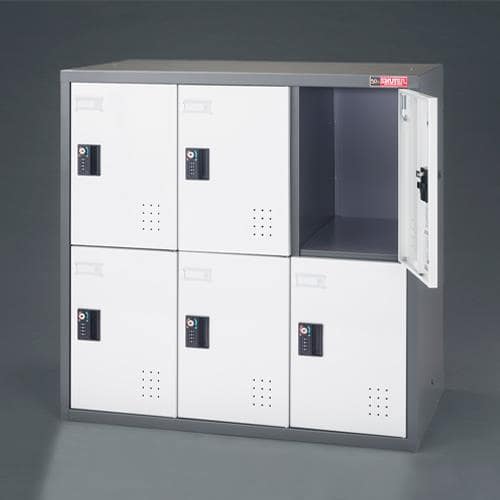 エスコ EA954ES-2A 900x510x895mm/6人用 パーソナルロッカー 1台 （ご注文単位1台）【直送品】