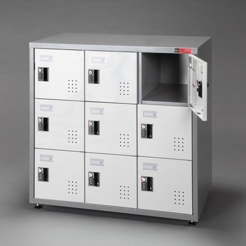 エスコ EA954ES-3A 900x510x895mm/ 9人用 パーソナルロッカー 1台 （ご注文単位1台）【直送品】