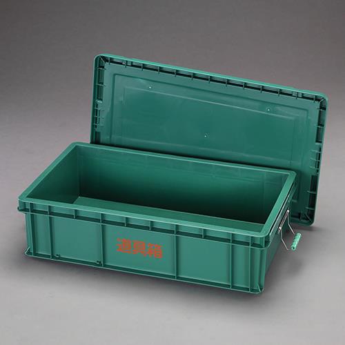 エスコ EA506LS-3A 819x475x234mm 道具箱(バックル付/緑) 1個 （ご注文単位1個）【直送品】