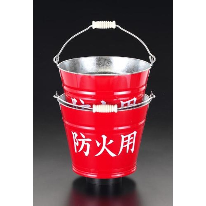 エスコ EA999LD-1 8.0L防火用バケツ(2個組) 1個(ご注文単位1個)【直送品】