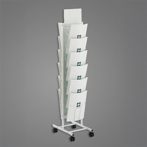 エスコ EA954LB-8 267x370x1250mm 両面パンフレットスタンド 1台 （ご注文単位1台）【直送品】