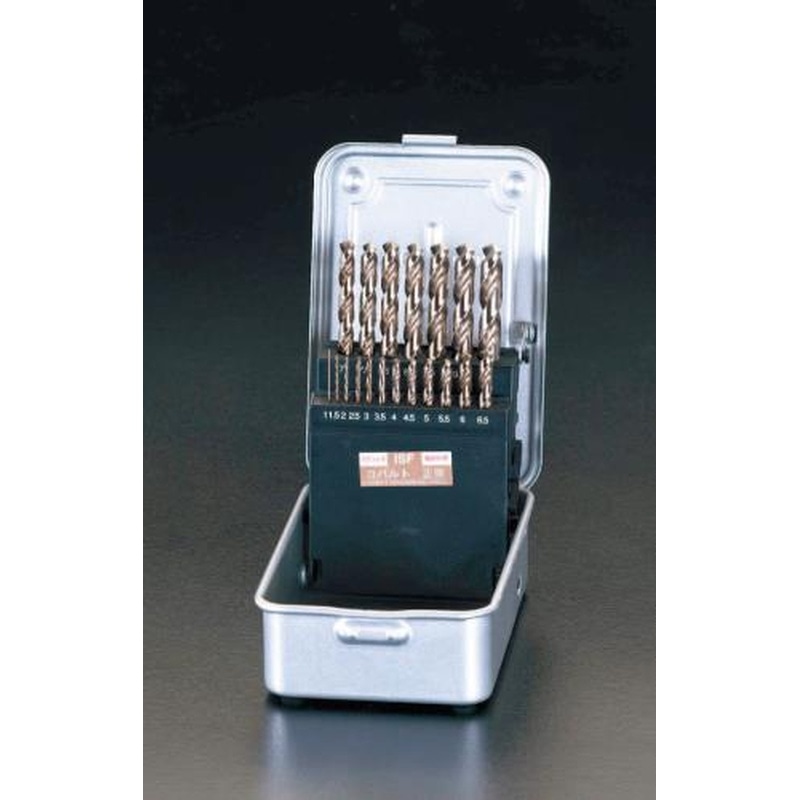 エスコ EA824BC-19 1.0-10mm/19本組ストレートドリル(Co-HSS) 1個（ご注文単位1個）【直送品】