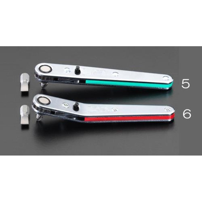 エスコ EA562-6[＋-]ドライバーセット(オフセット型ラチェット式) 1個（ご注文単位1個）【直送品】