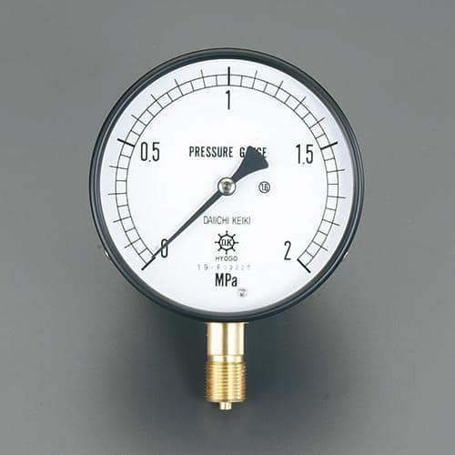 エスコ EA729DF-60 G 3/8/100mm/0-6.0MPa 圧力計 1個 （ご注文単位1個）【直送品】