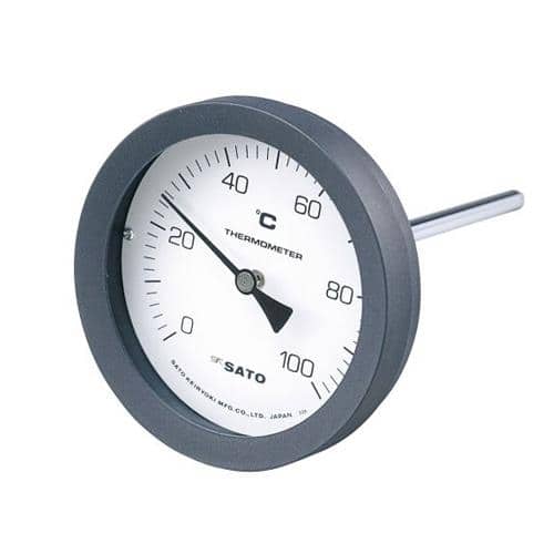 エスコ EA727A-57A 0-100℃/100mm バイメタル式温度計 1個 （ご注文単位1個）【直送品】