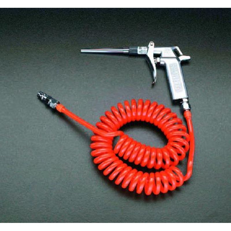 エスコ EA123AE-21 2.0穴x100mmエアーブローガン(5mプラグ付ホース付) 1個（ご注文単位1個）【直送品】