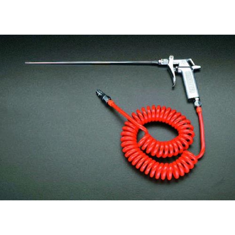 エスコ EA123AE-22 2.0穴x200mmエアーブローガン(5mプラグ付ホース付) 1個（ご注文単位1個）【直送品】