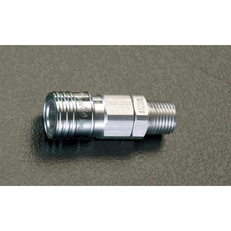 エスコ EA140CH-1 R1/4”雄ねじカップリング 1個(ご注文単位1個)【直送品】
