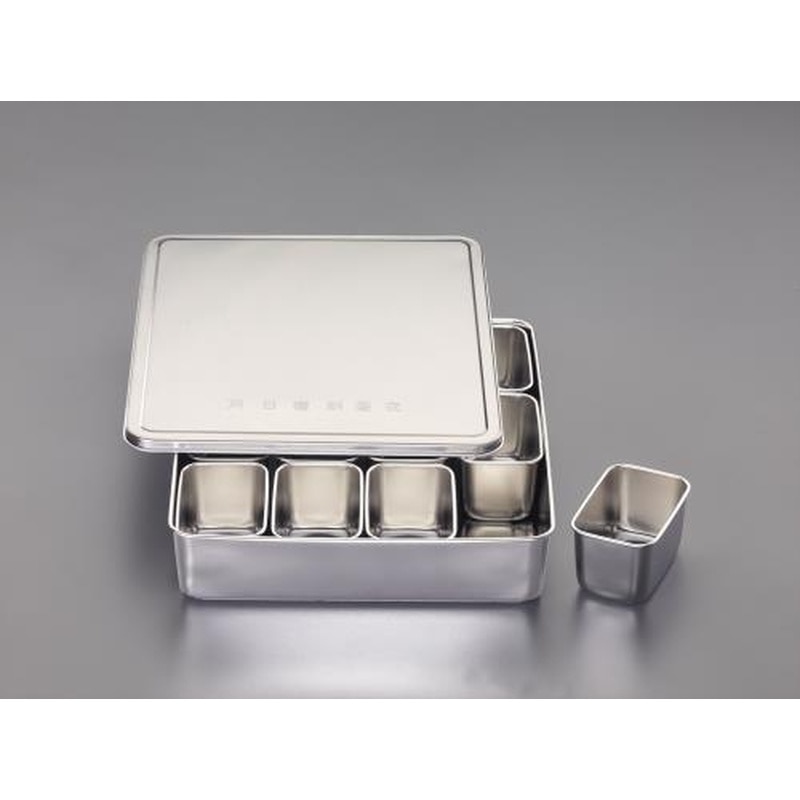 エスコ EA508S-52 340x300x40mmパーツケース(ステンレス製/12個) 1個（ご注文単位1個）【直送品】