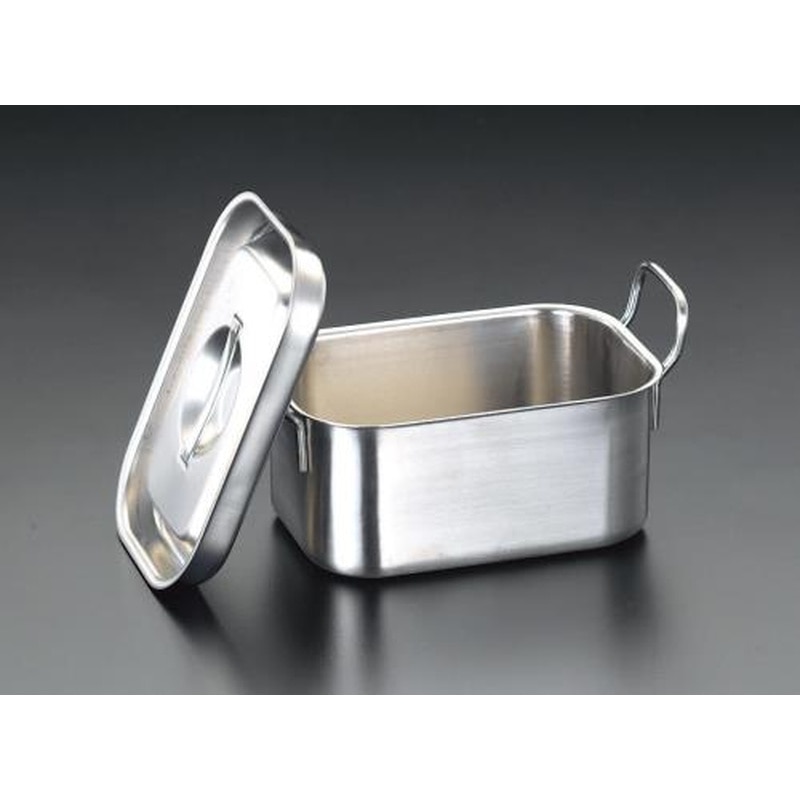 エスコ EA508SC-11 165x116x75mmふた付BOX(ステンレス製) 1個（ご注文単位1個）【直送品】