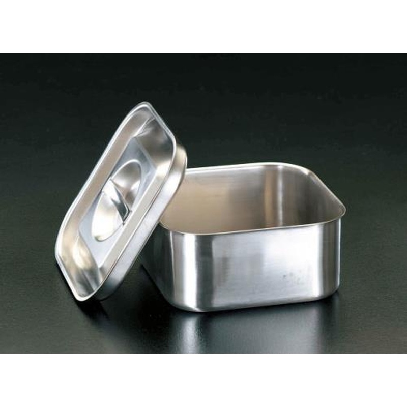 エスコ EA508SC-12 165x165x75mmふた付BOX(ステンレス製) 1個（ご注文単位1個）【直送品】