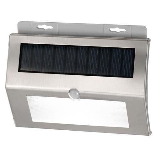 エスコ EA864CB-276 [広範囲照射] LEDセンサーライト(ソーラー式/ステンレス) 1個 （ご注文単位1個）【直送品】