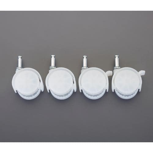 エスコ EA506MA-62 収納ケース用差込式キャスター(ストッパー付/4個) 1箱 （ご注文単位1箱）【直送品】