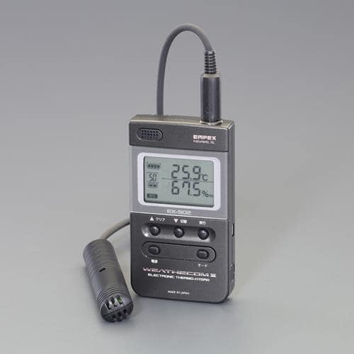 エスコ EA742MD-51 デジタル最高・最低温度計・湿度計 1台 （ご注文単位1台）【直送品】