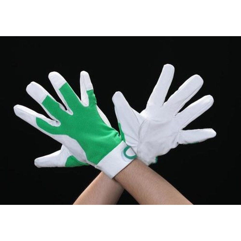 エスコ EA353C-23[LL]手袋(豚革/グリーン) 1個（ご注文単位1個）【直送品】