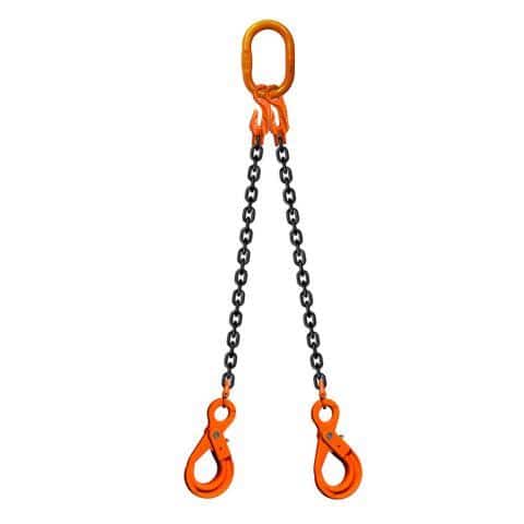 エスコ EA981VZ-22 1.6 tx1.5m スリングチェーン(2本吊/偏荷重吊荷用) 1セット （ご注文単位1セット）【直送品】