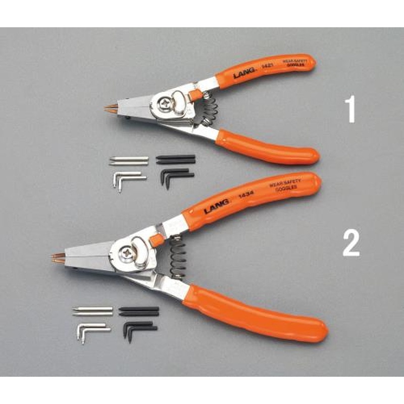 エスコ EA590HC-1 3-26/7-26mm内外兼用スナップリングプライヤ- 1個（ご注文単位1個）【直送品】