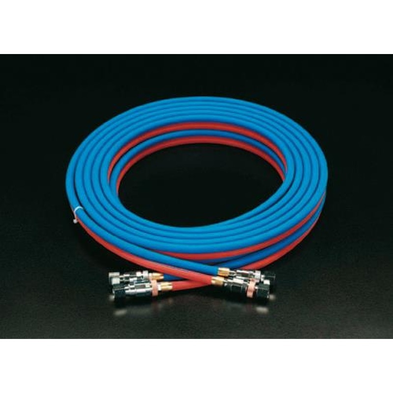エスコ EA300AC-20 (5+5mm)x20mカプラ付ツインホース 1個(ご注文単位1個)【直送品】