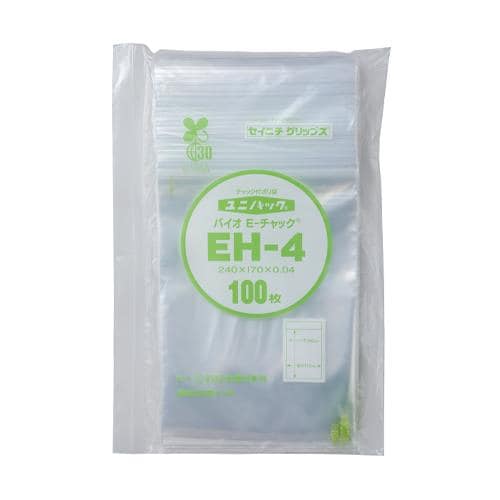 エスコ EA944CJ-170 240x170mm ポリ袋(環境対応型) チャック付100枚 1束 （ご注文単位1束）【直送品】
