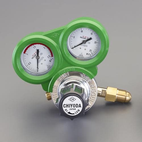 エスコ EA316AA-1A 酸素調整器(関西式・雄ネジ/保護カバー付) 1個 （ご注文単位1個）【直送品】