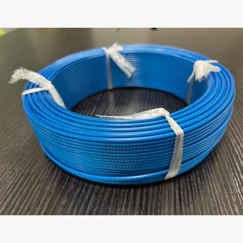 エスコ EA628SN-200 2/ 4mmx100m/7x 7 ワイヤーロープ(ステンレス製・PVCコート 1巻 （ご注文単位1巻）【直送品】