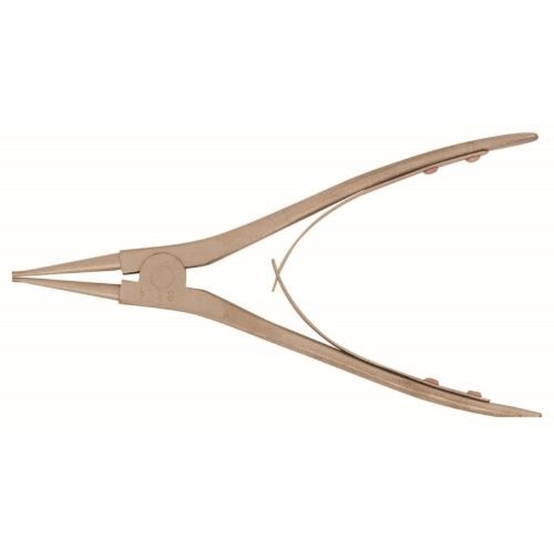 エスコ EA642HP-1 3-10mm軸用スナップリングプライヤ(ノンスパーキング) 1個(ご注文単位1個)【直送品】