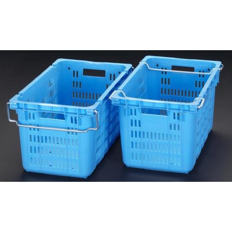 エスコ EA506AB-15A 569x359x305mm/46.5Lコンテナ(2個) 1個（ご注文単位1個）【直送品】