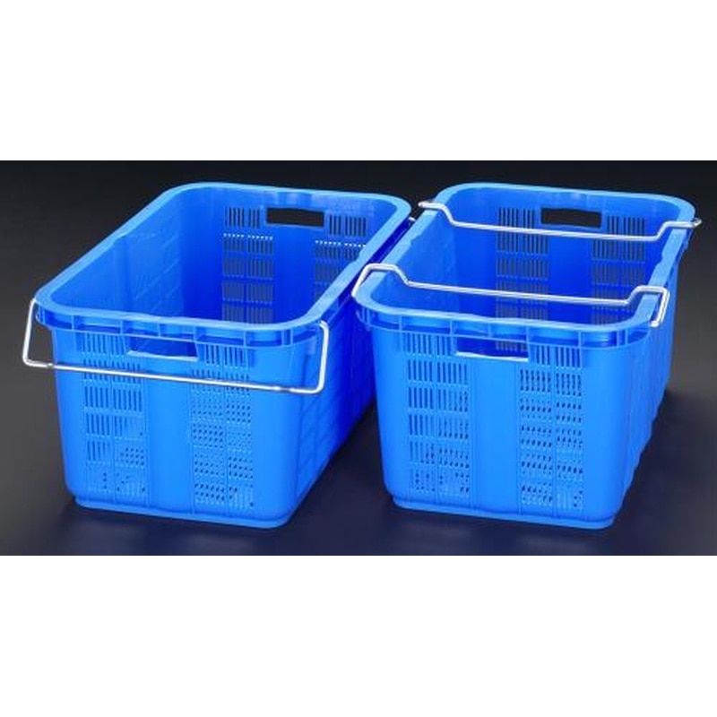 エスコ EA506AB-18A 712x472x338mm/82.2Lコンテナ(2個) 1個（ご注文単位1個）【直送品】