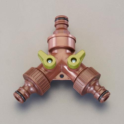 エスコ EA124LH-13B コック付ホース分岐ニップル 1個 （ご注文単位1個）【直送品】