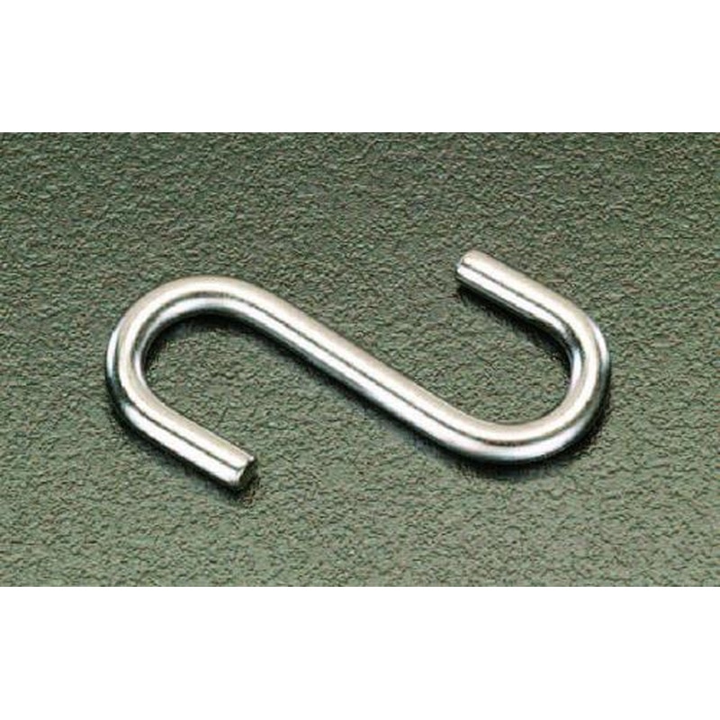 エスコ EA638EG-24 180x5.0mmSフック(ステンレス製) 1個（ご注文単位1個）【直送品】