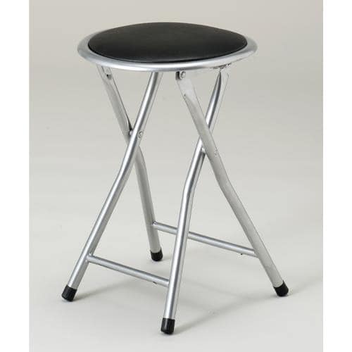 エスコ EA956XE-23 φ300x450mm 折畳み丸スツール(ブラック) 1台 （ご注文単位1台）【直送品】