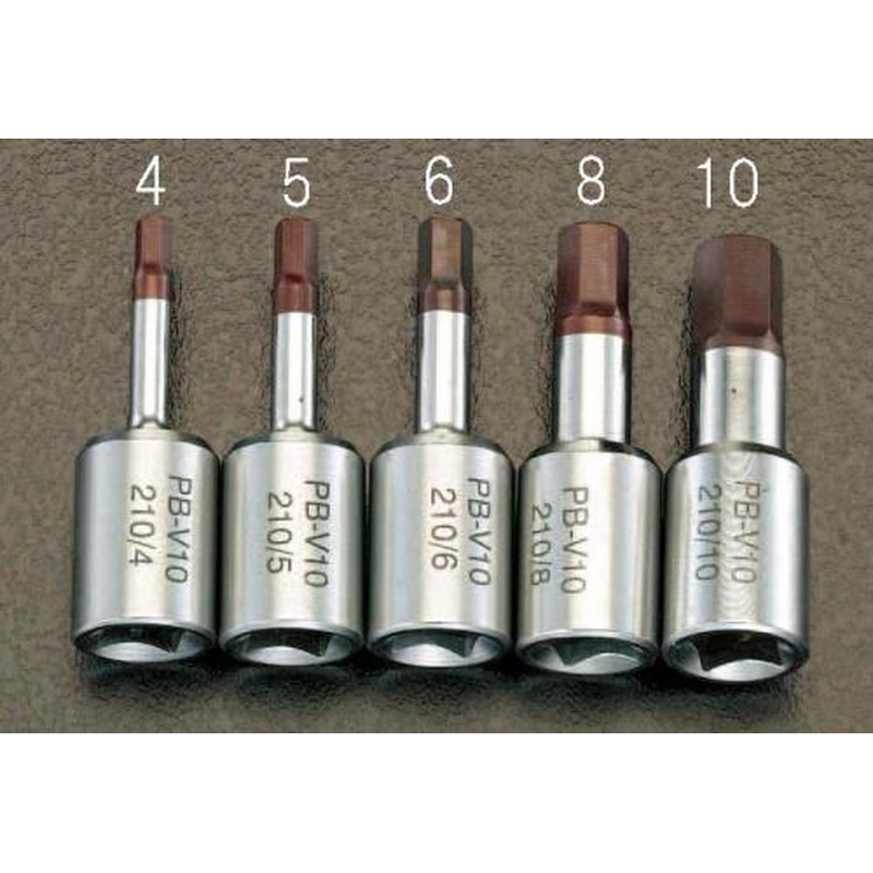 エスコ EA617VB-10 3/8”DR/10x55mm［INHEX]ビットソケット 1個（ご注文単位1個）【直送品】