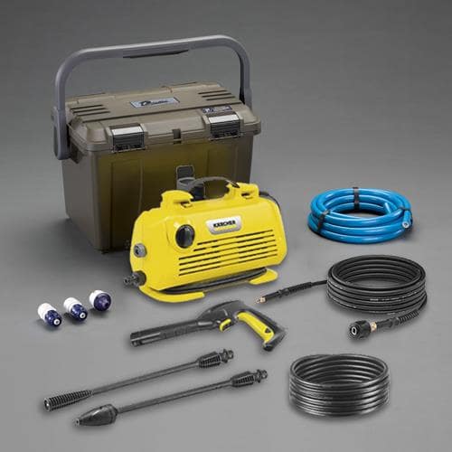 エスコ EA115KM-110D AC100V [家庭用]高圧洗浄機(延長ホース・ケース付) 1セット （ご注文単位1セット）【直送品】