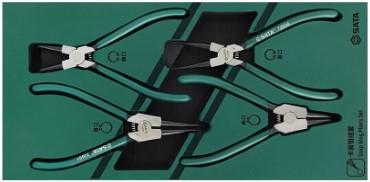 エスコ EA687YA-22A 4本組 スナップリングプライヤー(トレー入り) 1セット （ご注文単位1セット）【直送品】