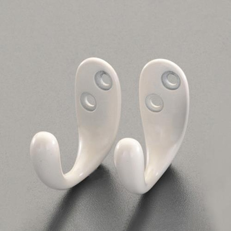 エスコ EA951DG-1 34x35mmフック(亜鉛合金/アイボリー/2個) 1個(ご注文単位1個)【直送品】