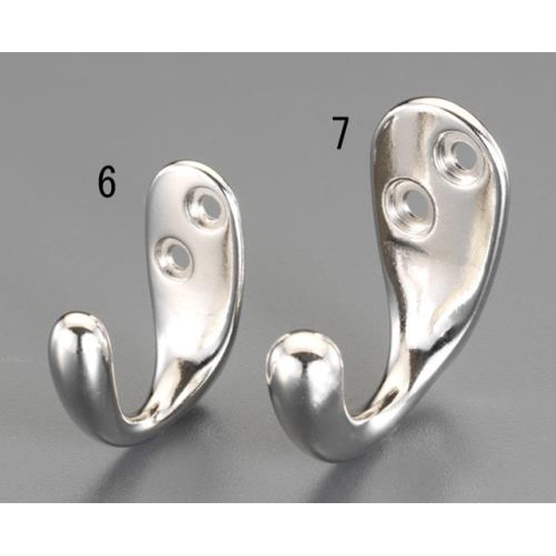 エスコ EA951DG-7 41x44mmフック(亜鉛合金ニッケルメッキ) 1個(ご注文単位1個)【直送品】