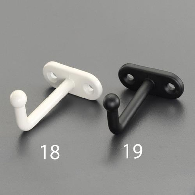 エスコ EA951DG-19 50x31mmフック(亜鉛ダイカスト/ブラック) 1個(ご注文単位1個)【直送品】