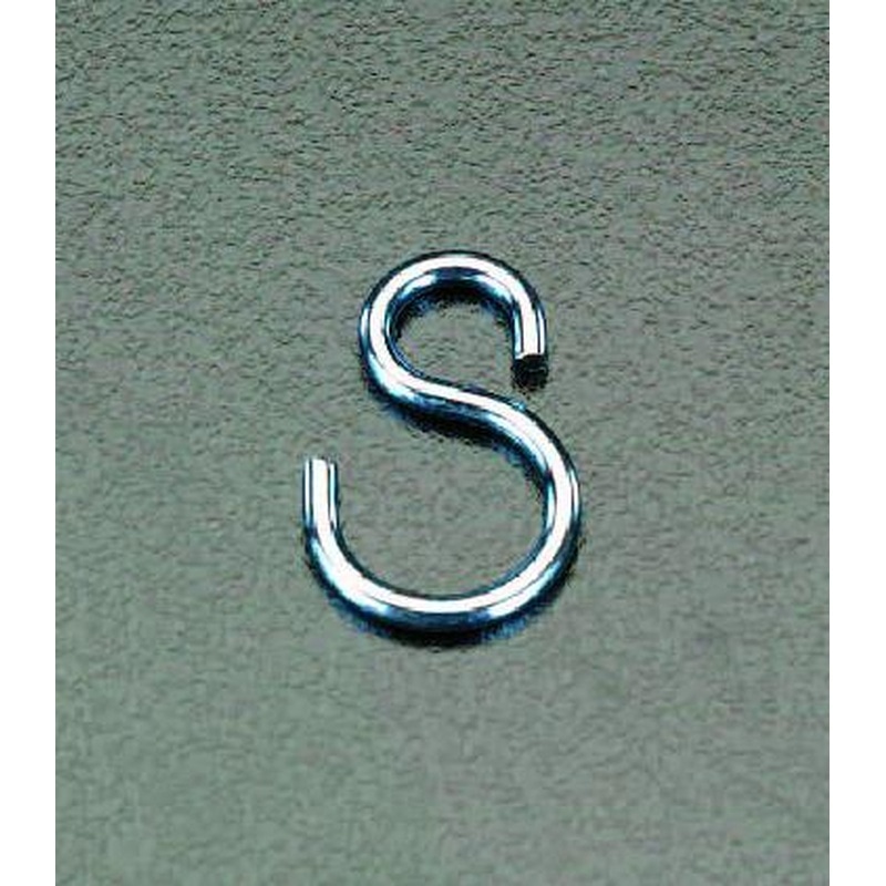 エスコ EA638E-6 36.2x4.0mmSフック(ユニクロメッキ/10個) 1個(ご注文単位1個)【直送品】