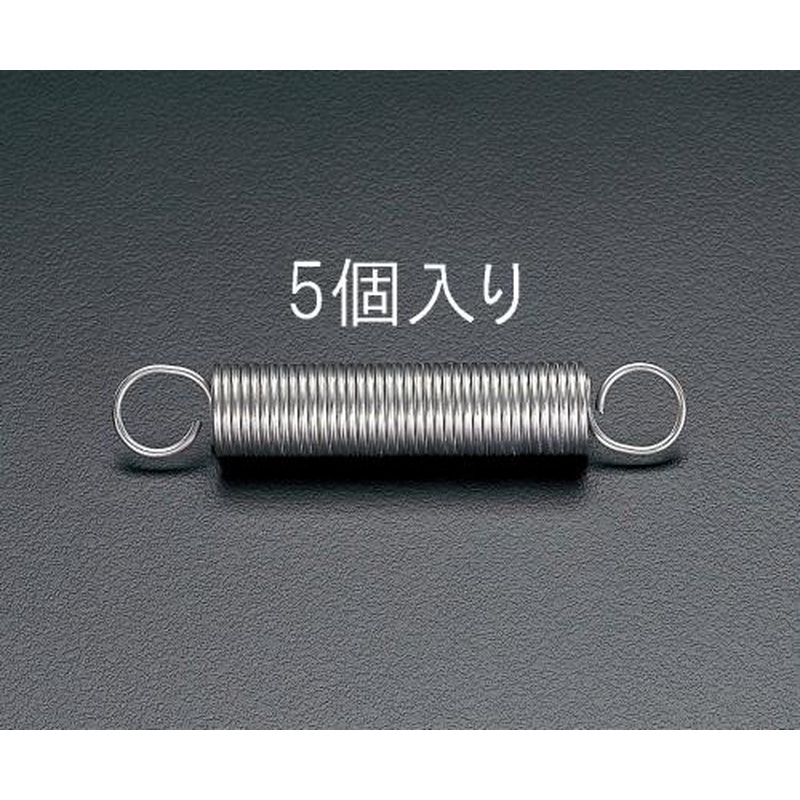 エスコ EA952XH-36.5 10.0x1.20/36.5mm引きスプリング(5本) 1個（ご注文単位1個）【直送品】