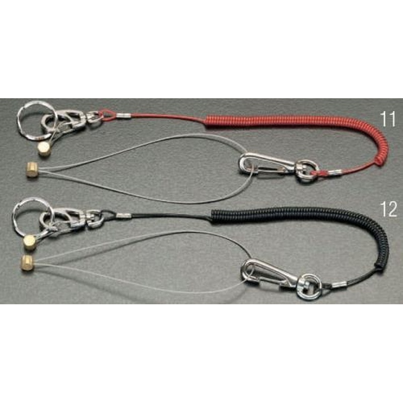 エスコ EA983SL-12 1.7x370-1500mmセーフティーループ(スリム/黒 1個（ご注文単位1個）【直送品】