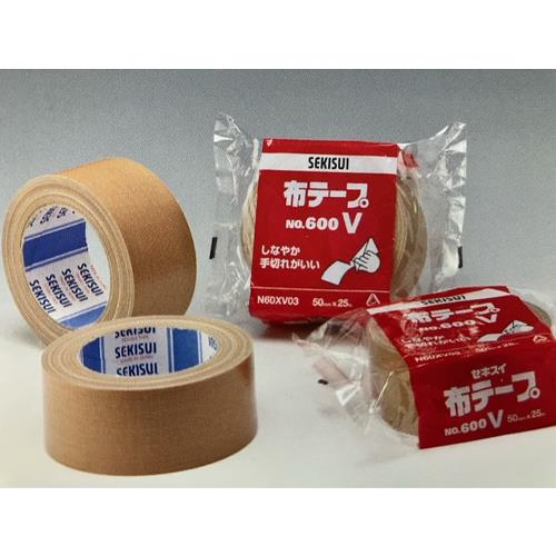 エスコ EA944ND-40 25mmx25m 布粘着テープ(ダンボール色) 1巻 （ご注文単位1巻）【直送品】