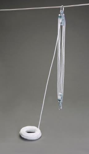 エスコ EA987CH-11 100kg ロープホイスト(φ5mmx19.5mロープ/リング) 1個 （ご注文単位1個）【直送品】