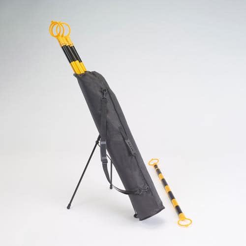 エスコ EA983FV-190S 伸縮ガードバー(1.3-2.2m-トラ4本/自立バッグ付) 1セット （ご注文単位1セット）【直送品】