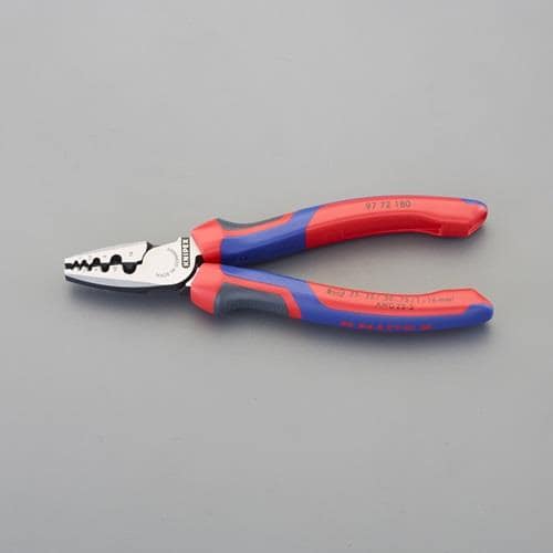 エスコ EA538KD-180A 0.25-16.0m㎡ 圧着ペンチ(フェルール端子用) 1本 （ご注文単位1本）【直送品】