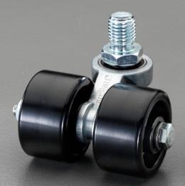 エスコ EA986HN-5A 50mm/M16 キャスター(自在・ツインホール・ナイロン) 1個 （ご注文単位1個）【直送品】